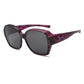 YAMEIZE Trendy Polarized Wear Over Sunglasses - For Men Women Vintage Anti Glare UV400 Protection Rectangle Wear Over Eyewear Driving