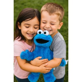 Handmade Cookie Monster Plush  15-Inch Sesame Street Stuffed New