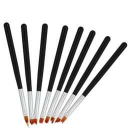 Vaguelly Nail Paint Brush Set 8pcs Manicure Drawing Tools Soft Hair Brush for Nail Art