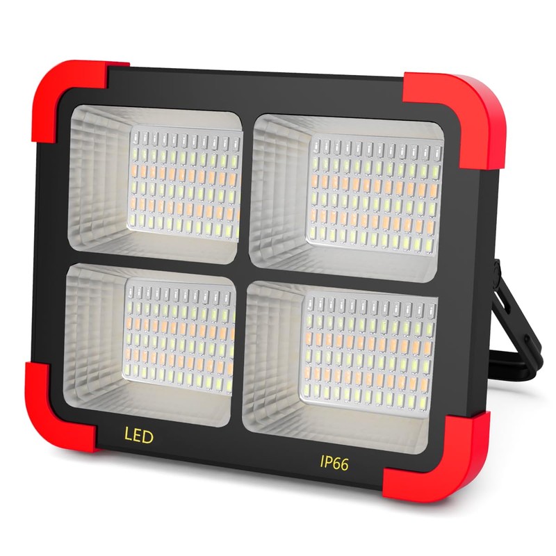 100W Solar LED Work Light - Ultra Bright Portable Magnetic