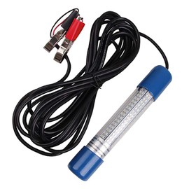 SHADDOCK Underwater Night Fishing Light Submersible Deep Drop Fishing Lamp 12V-24V Deep Drop Lure Bait Finder Decorative Dock Light with 6M/6.6yd Cord(White)