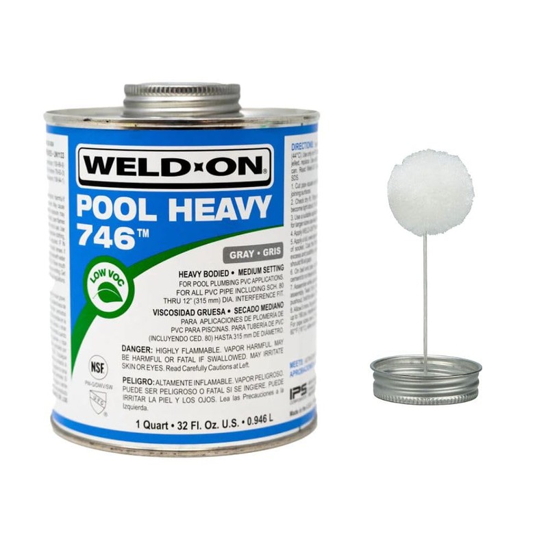 Weld-On Pool Heavy 746 Gray - Pool PVC Gray Glue