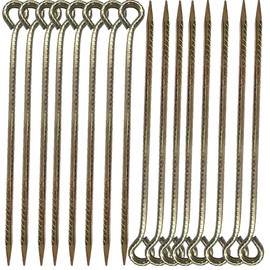 Fercery 16 Inch Rebar Stakes ，Tent Stakes Heavy Duty，Galvanized Ground Stakes ，Dog Tie Out Stake ， Tree Stakes， 0.5 Inch Diamete 16 pake ，Used for Outdoor Camping and Boat Docking