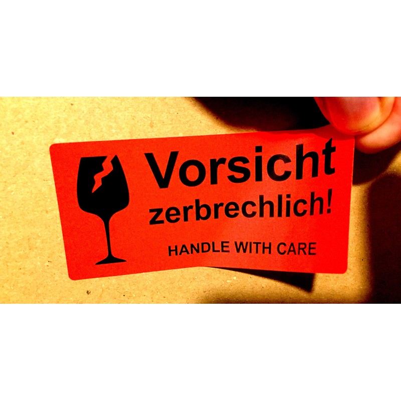 BT-Label 250 warning stickers fragile