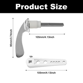1PCS Alloy Toilet Cistern Lever Flush Handle,Universal Fit Metal Toilet Flush Lever,Victorian Style Toilet Handle,Toilet Flush Handle,Replacement Flush Lever Kit for Toilet WC Cistern Tank(Silver)