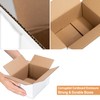 30 Pack 7x5x4'' White Cardboard Shipping Boxes, Medium Mailing Boxes