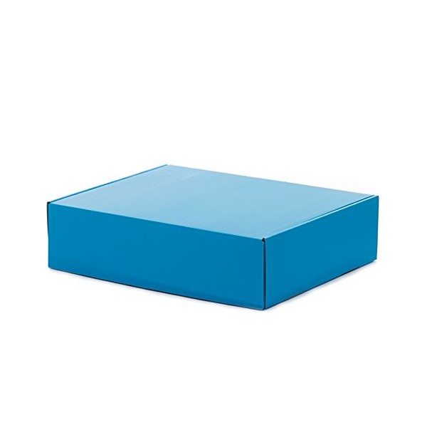 50ea - 10 X 8 X 4 Blue Corrugated Tuck Top Box
