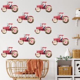 GRAZDesign Tractor Wall Sticker Set for Children's Room - 12 Pieces | Decorative Farm Tractors | Easy Removable Wall Stickers for Boys