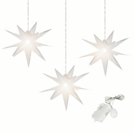 OVILUM ovimar Luminous Star 3D with LED Lighting (White, for Hanging)