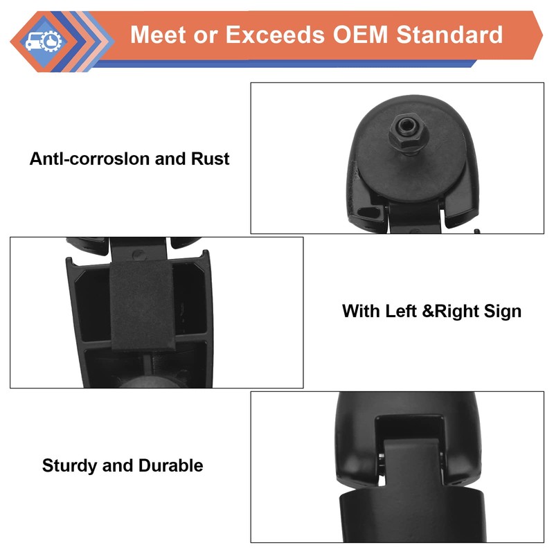 ZONFANT Rear Window Hinge Set, Left & Right Tailgate Window