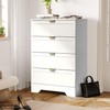 UYIHOME Modern 4 Drawer Dresser, 37inch Tall Dresser Chest with