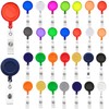30 Pack Retractable Badge Reel, Colorful Badge Holder Retractable Clip,