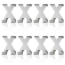 Bestlivings Door Hooks for Hanging, Set of 8 (16 Hooks) - Wardrobes - Hooks for 2 cm Door Rebate, Window Hooks Metal No Drilling Gluing, Children's Room, Hallway, Kitchen