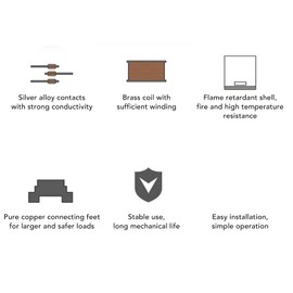 Remote Control Switch Car Relay Brass Coil 433MHz RF Wireless Vehicle Relay 12V‑72V 30A