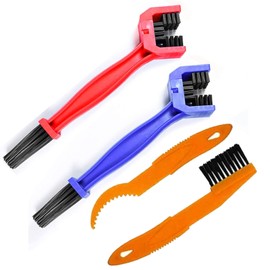 Qihengzhijia Bike Chain Cleaner Tool,4PCS Chain Crankset Brush,Chain Washer Tool Suitable for Motorcycle/Mtb/Mountain/Road Bike Make Stain Dirt Clean