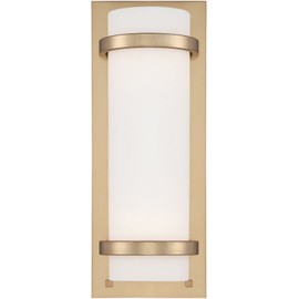 Minka Lavery Wall Sconce Lighting 341-248 Glass 2 Light 200 Watt (17"H x 6"W) Sconce Light in Brass