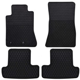 Megiteller Car Floor Mats Custom Fit for Ford Mustang 2015 2016 2017 2018 2019 2020 2021 2022 2023 2024 Odorless Washable Heavy Duty Rubber (All Weather) Floor Liners Set
