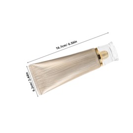 FRCOLOR 4pcs Refillable Cosmetic Tubes with Leakproof Flip Caps for Travel Soft Squeeze Packaging for Face Creams Sunscreen Gold Silver Plated Acrylic Caps for Freshness Preservation