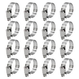 ROADFORMER 1-1/2" - 2" Hose Clamp Stainless Steel - 16 Pack SAE 24 Size Hose Clamps Fuel Line Clamps Pipe Clamp for Automotive and Mechanical Application (36-51mm)