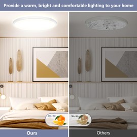 Ceiling Light LED Ceiling Light Flat Round White 18 W 4000 K 1600 LM IP44 Modern Bathroom LED Lamp Bathroom Lamp Ceiling Kitchen Lamp for Bathroom Hallway Balcony Bedroom Living Room Kitchen Cellar