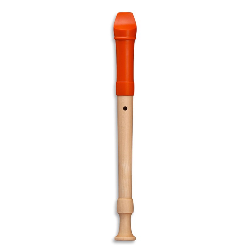 Mollenhauer 17314 Fipple Soprano Recorder, Digi, Orange, German Single Soprano