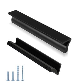 sunnymark&co 6 Pack Matte Black Cabinet Pulls Cabinet Handles Black Drawer Pulls Kitchen Hardware Kitchen Handles 5 Inch Solid Drawer Handles 7-Special Shaped Handles(6 Pack 5"/128mm Hole Center)