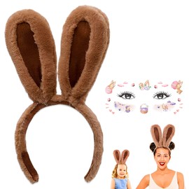 Scinzene Rabbit Ears Headband, Rabbit Ears Children, Easter Bunny Ears, Headband for Children, Adults, Easter, Cosplay, Carnaval, Hair Styling, Easter Gifts