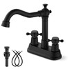 gotonovo 4 Inch Centerset Bathroom Faucet 2 Cross Handles Deck