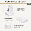 Invisible Magnetic Cabinet Safety Lock with Adhesive Mount & Key