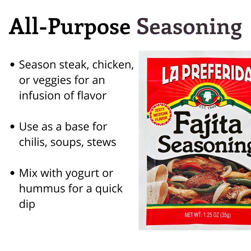 La Preferida Mexican Foods, Fajita Seasoning, 1.25 OZ (Pack -