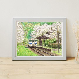 Pintoo Jigsaw Puzzles 1200 Piece for Adults - Tadashi Matsumoto - Falling Cherry Blossoms Beautiful Plastic Puzzle for Home Decor Zero Dust Easy Storage [H3059]