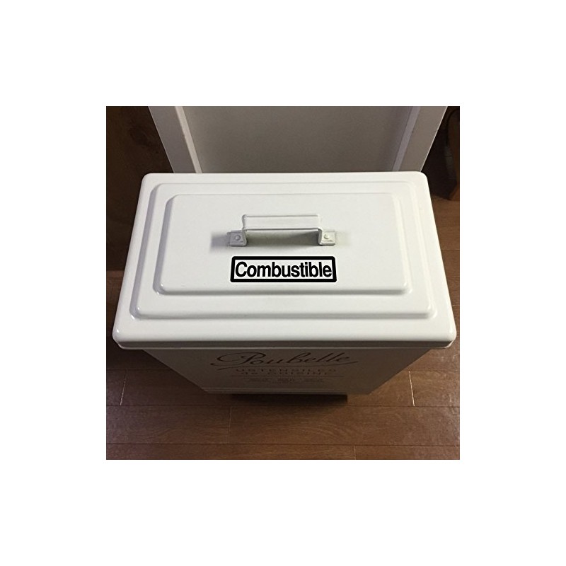 nc-smile Trash Can Sorting Sticker English Letters Square Gothic Paper