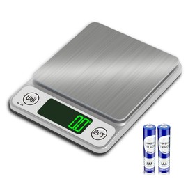 Kitchen Scale Digital Food Scale,Food Scale 500g/0.01 Digital Scale Food Kitchen,7 Units gram Scale for Baking LCD Display Mini Food Scale (Silver(3kg/0.1))