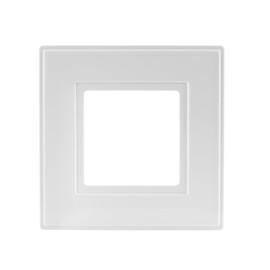rhinocables Finger Plate Surround for Single Light Switch faceplate or Electrical Plug Socket White Plastic
