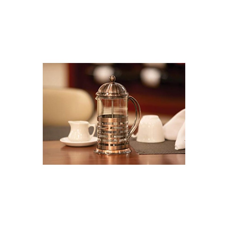 Service Ideas T677BRNZ Brick Coffee Press, 0.8L, Bronze finish