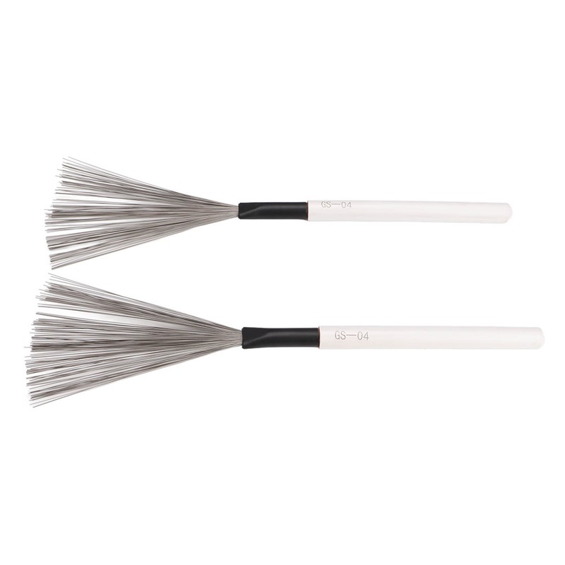 Drum Brush Steel Wire Maple Wooden Handle Percussion Tool Instrument