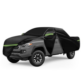 WODHMIEY Car Cover Fit for Tacoma 2004-2024,Heavy Duty Truck Cover Waterproofs All Weather Full Pickup Cover Outdoor with Cotton Liner Zipper Door 17.9x6.2x5.9 FT