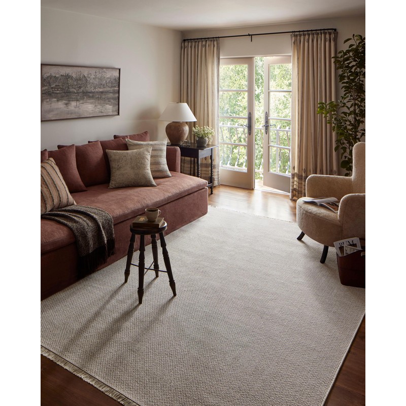 Loloi Amber Lewis Malibu Collection MAB-01 Ivory/Dove 3'-9" x 5'-9"