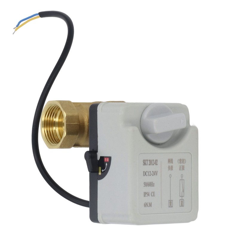 DN25 2 Way Brass Ball Valve Normally Closed Electric Ball