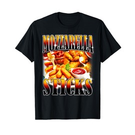 Mozzarella Cheese Sticks Bootleg Rap CD Aesthetic Funny Meme T-Shirt