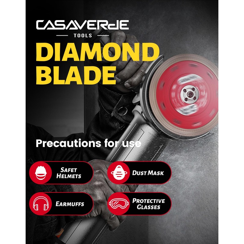 Casaverde 4.5" Super Thin Diamond Tile Blade with 3/8" Arbor,Cutting