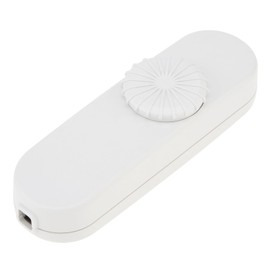 RTNLIT Inline Lamp Dimmer Switch for Lamp Cord, Full Range Rotary Light Dimmer for Floor Lamp, Table Lamp, Dimmable LED, Incandescent, Halogen Bulbs(White)