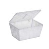 Wenko Adria Storage Basket with Lid, White, 14 x 19