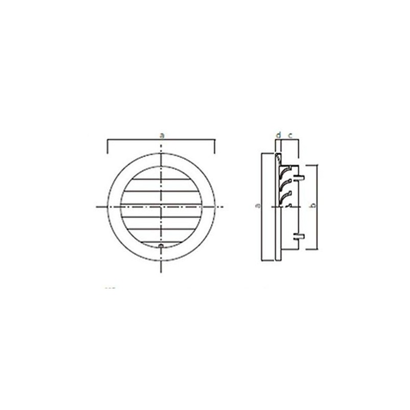 Shinyei Home Create SGM-150 Air Vent Part, Round Garage, Silver