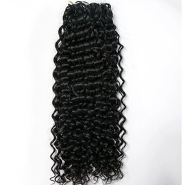 Pre-Separated Crochet Hair Knotless Extensions Human Hair Lightweight Reusable Feather Crochet Hair Water Wave 20Inch 120g