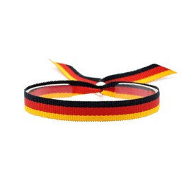 BDM Men's and women's fabric bracelet with the Flag of Germany, Belgium, Germany... Adjustable and perfect for soccer.