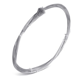 Therwen 100 Roll 14 ft Galvanized Steel Wire Bulk, 2 mm Multi Purpose Baling Wire Serviceable Rebar Wire for Securing, Packaging Tie Cardboard Paper Textiles Plastics