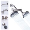 AZOS Double Shower Head with Shut-Off Valve, Bathathroom High Pressure