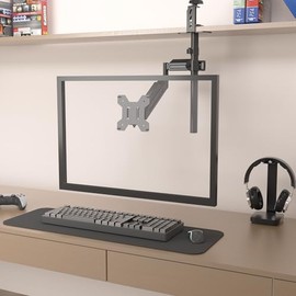 Premium Single Monitor Mount, Single Monitor Arm, Fully Adjustable Gas Spring VESA Monitor Mount, Monitor Stand Desk Mount for Display up to 27 inch LCD Weight Capacity 17.6lbs, Monitor Arm Mount