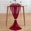 AOKSUNOVA Table Runner Chiffon Bordeaux Red 70 x 400 cm